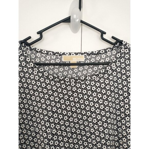 Michael Kors Women's Sheath Dress Black & White Floral Knee Length - 2X  NWT - Picture 4 of 9